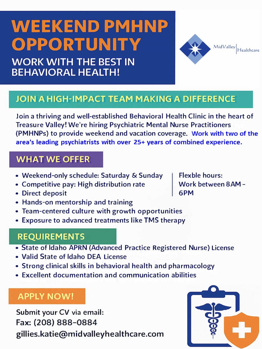 Weekend PMHNP Opportunity